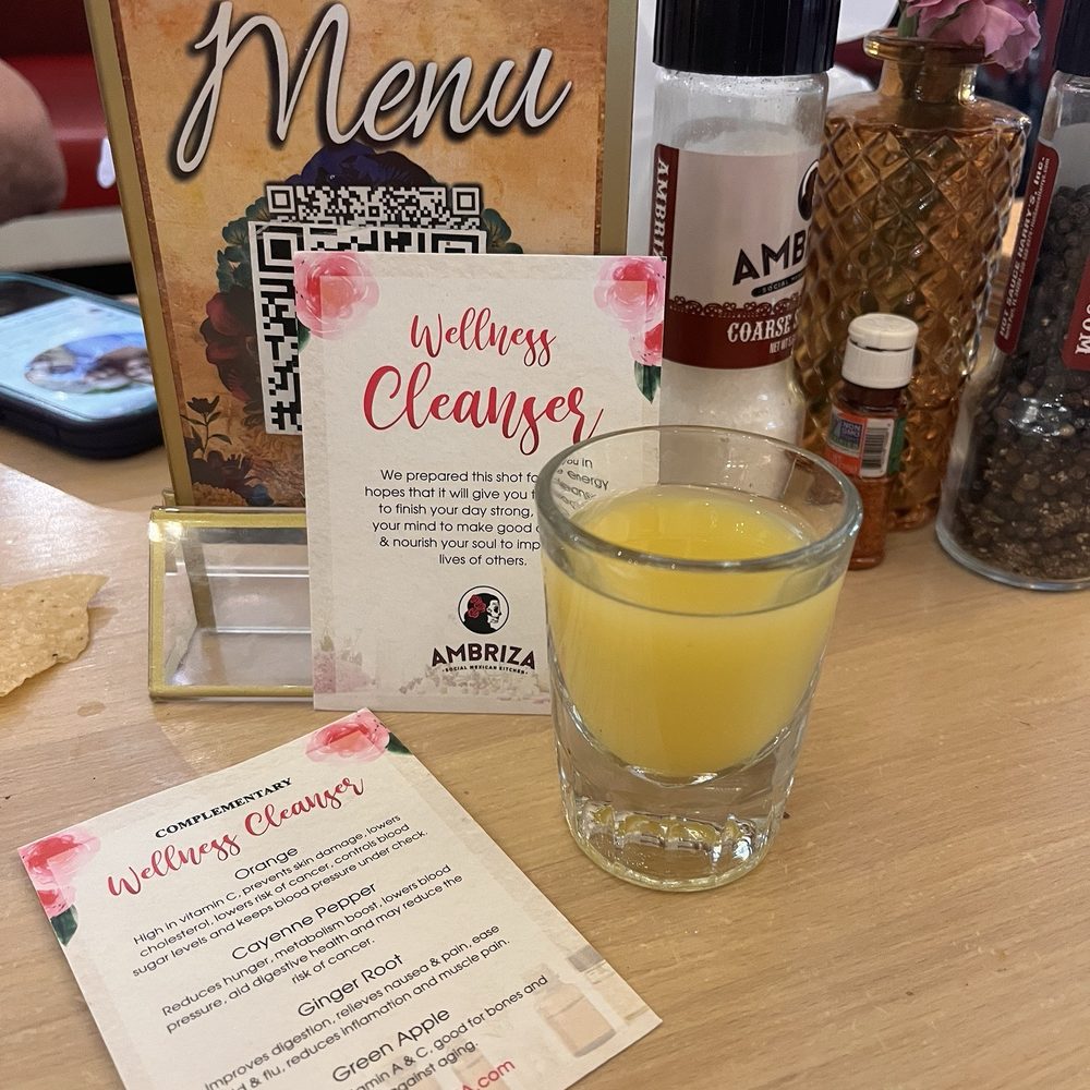 Ambriza - Wellness cleanser, complimentary - Mexican Near Me - Katy, Texas