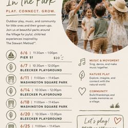 Perry School - Free Play dates in Park with KIN by Perry School every week:)