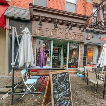 Jefferson's Coffee - outside with seating - Coffee & Tea Near Me - Hoboken, New Jersey Jefferson's Coffee - outside with seating - Coffee & Tea Near Me - Hoboken, New Jersey