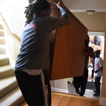 Four Brothers Moving Solutions - Leon, Donte and Ron maneuvering down 2 flights of stairs...No damage=Professional - Movers Near Me Four Brothers Moving Solutions - Leon, Donte and Ron maneuvering down 2 flights of stairs...No damage=Professional - Movers Near Me