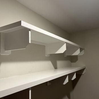 Chris Bailey Handyman & Carpentry - Custom shelving in a walk in closet for added storage space. Built to match current shelving - Handyman Near Me Chris Bailey Handyman & Carpentry - Custom shelving in a walk in closet for added storage space. Built to match current shelving - Handyman Near Me