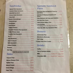 V & V Restaurant - The menu BUT people just get the buffet