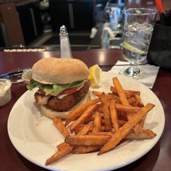 The Colony Pub and Grille - Walleye Sandwich and Sweet Potato Fries - Pubs Near Me - Erie, Pennsylvania The Colony Pub and Grille - Walleye Sandwich and Sweet Potato Fries - Pubs Near Me - Erie, Pennsylvania