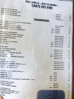 Menu photo 5 Le Bout du Monde Beaune, 21 Menu photo 5 Le Bout du Monde Beaune, 21