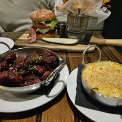 Chicken bites and mac & cheese