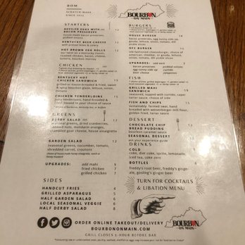 Bourbon On Main - BOM - Cocktail Bars Near Me - Frankfort, Kentucky