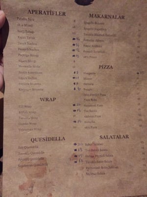Menu photo 7 1871 Kadıköy Istanbul, 34 Menu photo 7 1871 Kadıköy Istanbul, 34
