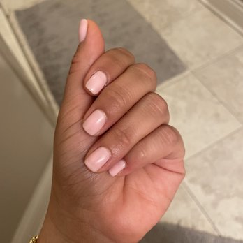 Venus Nail - Different lighting of gel nails in pink nude - Nail Salons Near Me - Carmel, Indiana Venus Nail - Different lighting of gel nails in pink nude - Nail Salons Near Me - Carmel, Indiana