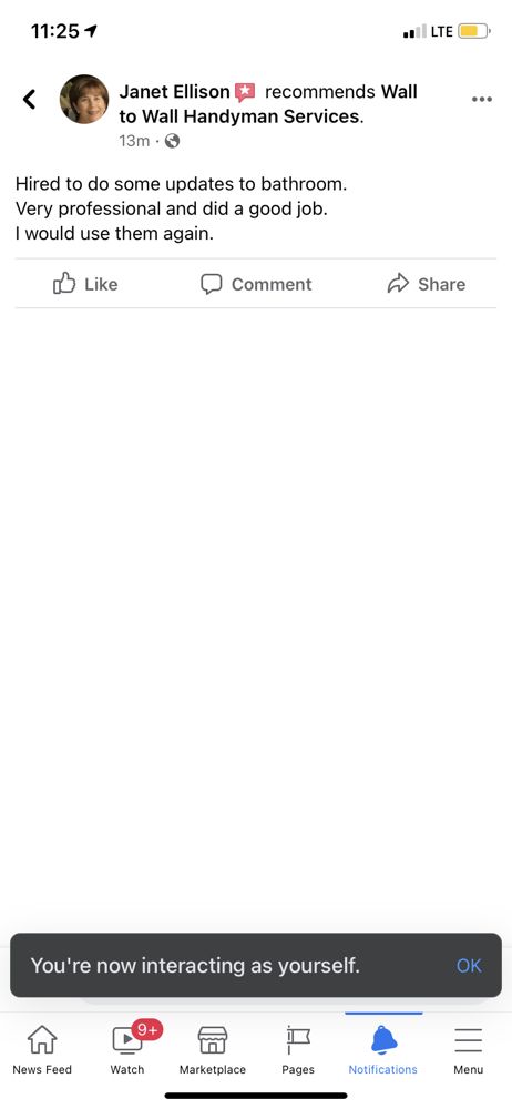 Slide of Wall To Wall Handyman Services