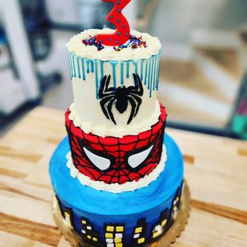 Traditions Bakeshop - a spider - man birthday cake - Desserts Near Me - Rehoboth, Massachusetts Traditions Bakeshop - a spider - man birthday cake - Desserts Near Me - Rehoboth, Massachusetts