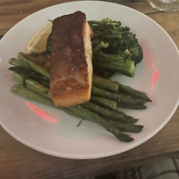 Water & Wheat - Salmon cooked perfect!! Crispy on the outside MR on the inside. - Italian Near Me - New York, New York Water & Wheat - Salmon cooked perfect!! Crispy on the outside MR on the inside. - Italian Near Me - New York, New York