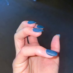 Dream Nail & Spa - Very thick by my cuticle that when these grow out it's going to look horrific.