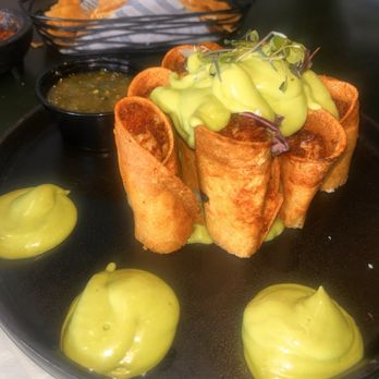 OLA Restobar - Stacked Chicken Potato Taquitttos - New American Near Me - Covina, California OLA Restobar - Stacked Chicken Potato Taquitttos - New American Near Me - Covina, California