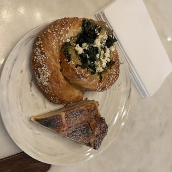 Good Ambler - Kale and Feta pastry and Rhubarb Ricotta cake - Cafes Near Me - Chicago, Illinois