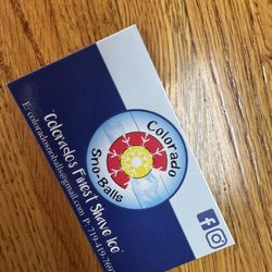 Colorado Sno-Balls - Punch card