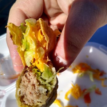 Mitla Cafe - Inside of the ground beef tacos. - Mexican Near Me - San Bernardino, California