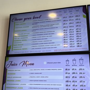 Acai Brasil - menu as of april 12, 2024 - Juice Bars & Smoothies Near Me - Houston, Texas