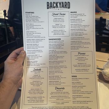 Backyard - Gilbert - Menu - Cocktail Bars Near Me - Gilbert, Arizona