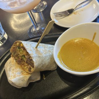 Jesús Latin Grill - Lamb burrito with queso - Latin American Near Me - Mishawaka, Indiana