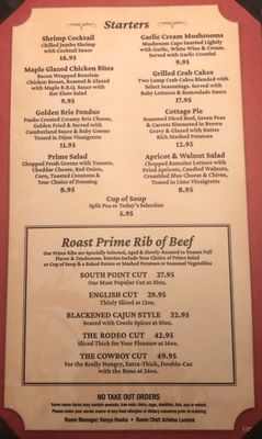 Menu photo 7 Primarily Prime Rib Las Vegas, NV