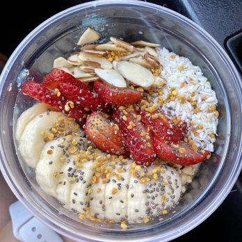Awake Juice bar - Super Food Hawaiian Majik Bowl 16 oz. Look how pretty this looks! - Juice Bars & Smoothies Near Me - Apple Valley, California
