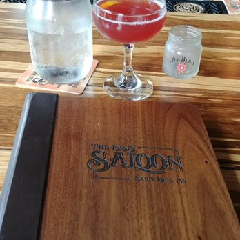 BBQ Saloon - The aviator cocktail, lemon drop shot (already drank it) - Barbeque Near Me - Saint Louis, Missouri