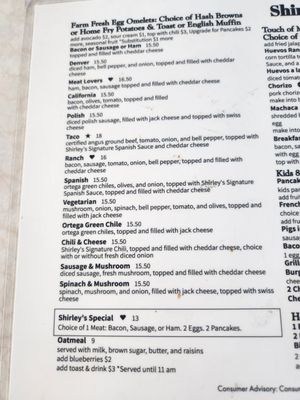 Menu photo 3 Shirley's Kitchen La Mesa, CA