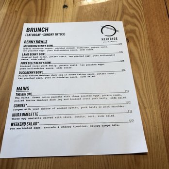 Heritage Asian Eatery - Weekend brunch menu - Breakfast & Brunch Near Me - Vancouver, British Columbia Heritage Asian Eatery - Weekend brunch menu - Breakfast & Brunch Near Me - Vancouver, British Columbia