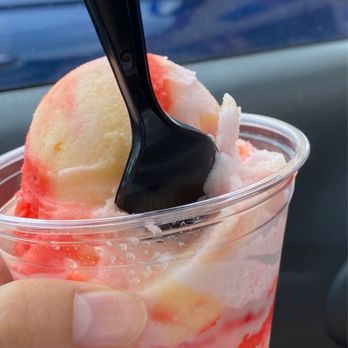 Mustache Mike's - he gave me a few samples to try but i chose manic berry !! - Desserts Near Me - Placentia, California Mustache Mike's - he gave me a few samples to try but i chose manic berry !! - Desserts Near Me - Placentia, California