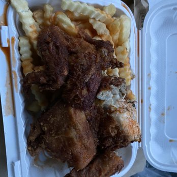 Red Flower Restaurant - Fried 1/2 Chicken with French Fries - Chinese Near Me - Bronx, New York