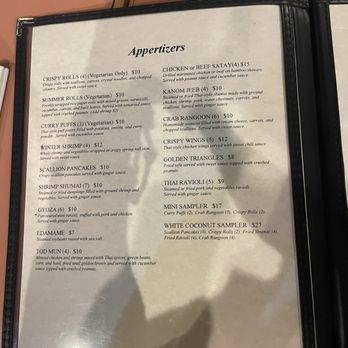 White Coconut Thai Restaurant - menu - Thai Near Me - Burlington, Massachusetts White Coconut Thai Restaurant - menu - Thai Near Me - Burlington, Massachusetts