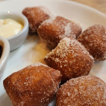 Lola - House made donuts with marscapone and blueberry compote - Greek Near Me - Seattle, Washington