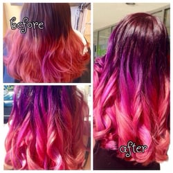 Tgf Haircutters - Pink n purple ombre