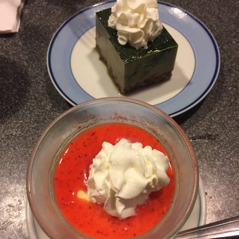 Yohei Sushi Restaurant - Green tea and mango custard - Sushi Bars Near Me - Honolulu, Hawaii