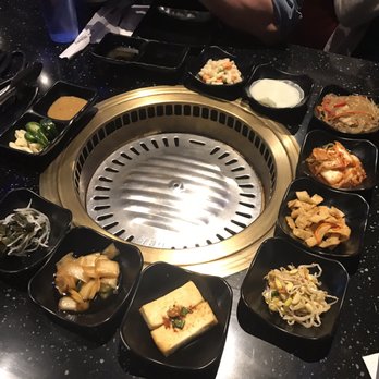 Manna Shabu - Grill + side dishes, their grill has the vent located just above the rim of the grill = leave not smelling of korean bbq! - Korean Near Me - Carrollton, Texas
