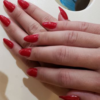 Sugar Nails & Lashes - Laura did a beautiful job picking out the perfect shade of red for me! - Nail Salons Near Me - Orange, California