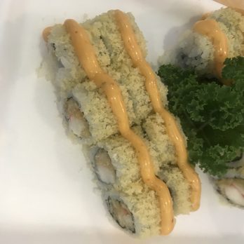 Fuji express - a plate of sushi with sauce and lettuce - Japanese Near Me - DeLand, Florida