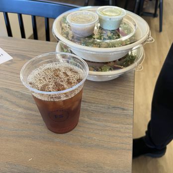 Farmside Kitchen - Cary Waverly Place - Iced tea and pitch fork and root veggie to go - Desserts Near Me - Cary, North Carolina