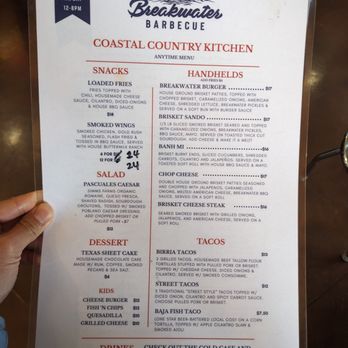Breakwater Barbecue - Food Menu August 2025 - Barbeque Near Me - El Granada, California