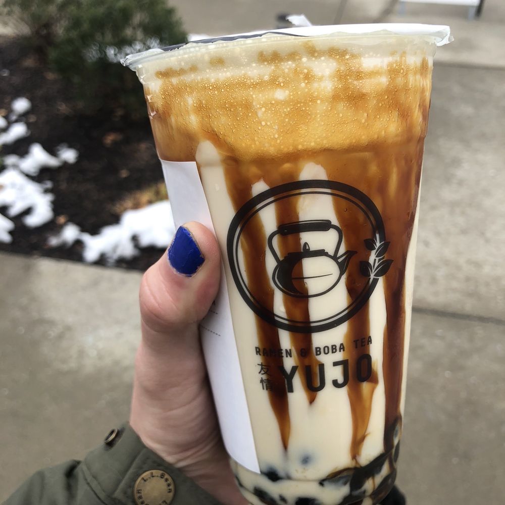 Yujo - Jasmine tea add brown sugar tiger stripe - Ramen Near Me - Indianapolis, Indiana Yujo - Jasmine tea add brown sugar tiger stripe - Ramen Near Me - Indianapolis, Indiana