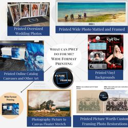 Picture Worth Custom Framing - We have wide format printing on canvas, vinyl, and photo paper up to 52 inches wide.