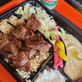 Crazy Falafel - Veal Kabob Plate with Rice & Yogurt - Falafel Near Me - Granada Hills, California Crazy Falafel - Veal Kabob Plate with Rice & Yogurt - Falafel Near Me - Granada Hills, California