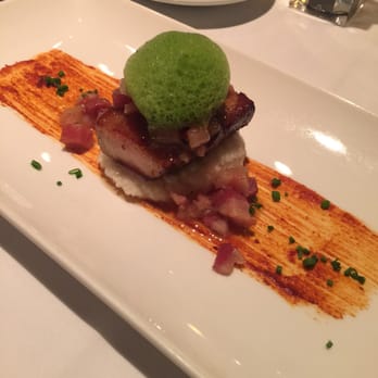 Kincaid Grill - Pork belly and lots of other good stuff. That's a chive foam on top. - New American Near Me - Anchorage, Alaska Kincaid Grill - Pork belly and lots of other good stuff. That's a chive foam on top. - New American Near Me - Anchorage, Alaska
