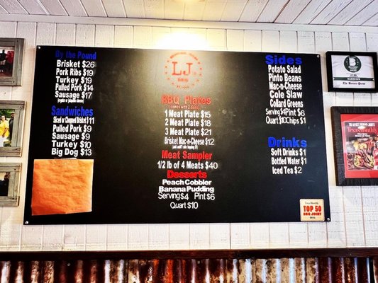 Menu photo 7 LJ's BBQ Brenham, TX