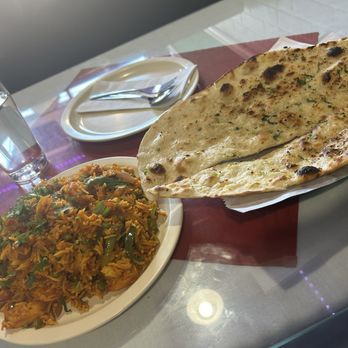 Ajeet india & Nepali Cuisine - Shrimp Biryani and garlic naan - Indian Near Me - Cincinnati, Ohio Ajeet india & Nepali Cuisine - Shrimp Biryani and garlic naan - Indian Near Me - Cincinnati, Ohio