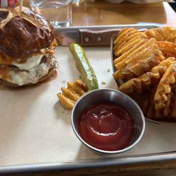 Emily - The Emmy Double Stack Burger Fries - Pizza Near Me - New York, New York Emily - The Emmy Double Stack Burger Fries - Pizza Near Me - New York, New York