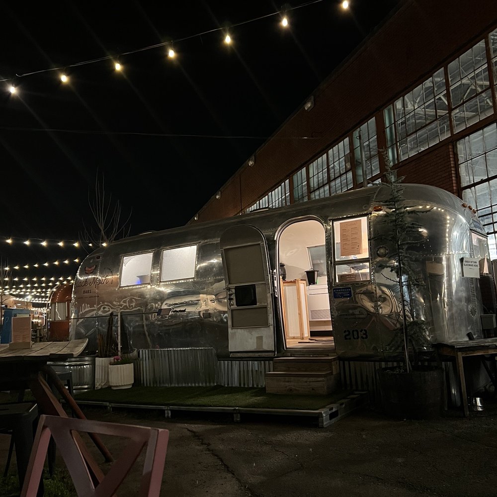 an airstream at night an airstream at night