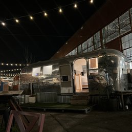 an airstream at night an airstream at night