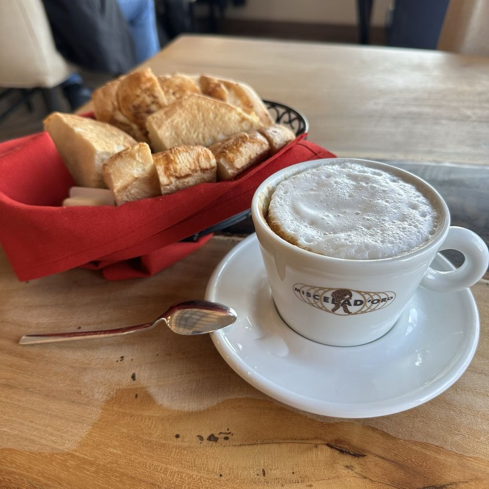 Istanbul Cafe and Restaurant - Cappuccino and House Bread Basket - Turkish Near Me - Clifton, New Jersey Istanbul Cafe and Restaurant - Cappuccino and House Bread Basket - Turkish Near Me - Clifton, New Jersey