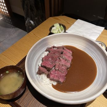 Tendon Kohaku - Skirt steak curry rice - Japanese Near Me - Bellevue, Washington Tendon Kohaku - Skirt steak curry rice - Japanese Near Me - Bellevue, Washington